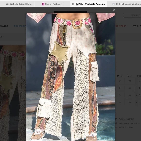 POL Artistic Patchwork Flare Jeans - Picture 7 of 9